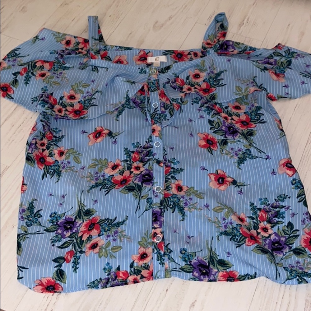 Off the shoulder tank top blouse